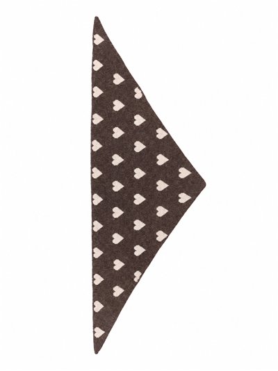 Lenço triangular com corações