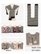 Gestreifter Strickschal mit Pullover-Effekt