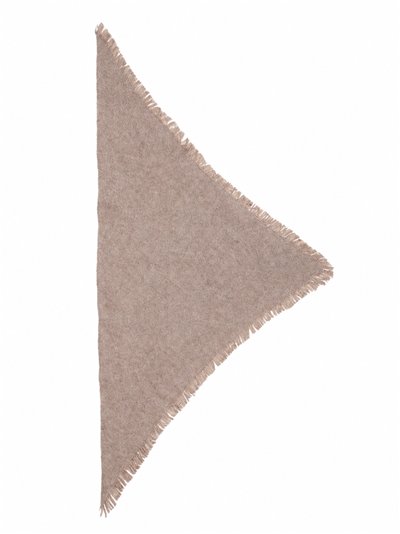 Cachecol triangular de tricô macio
