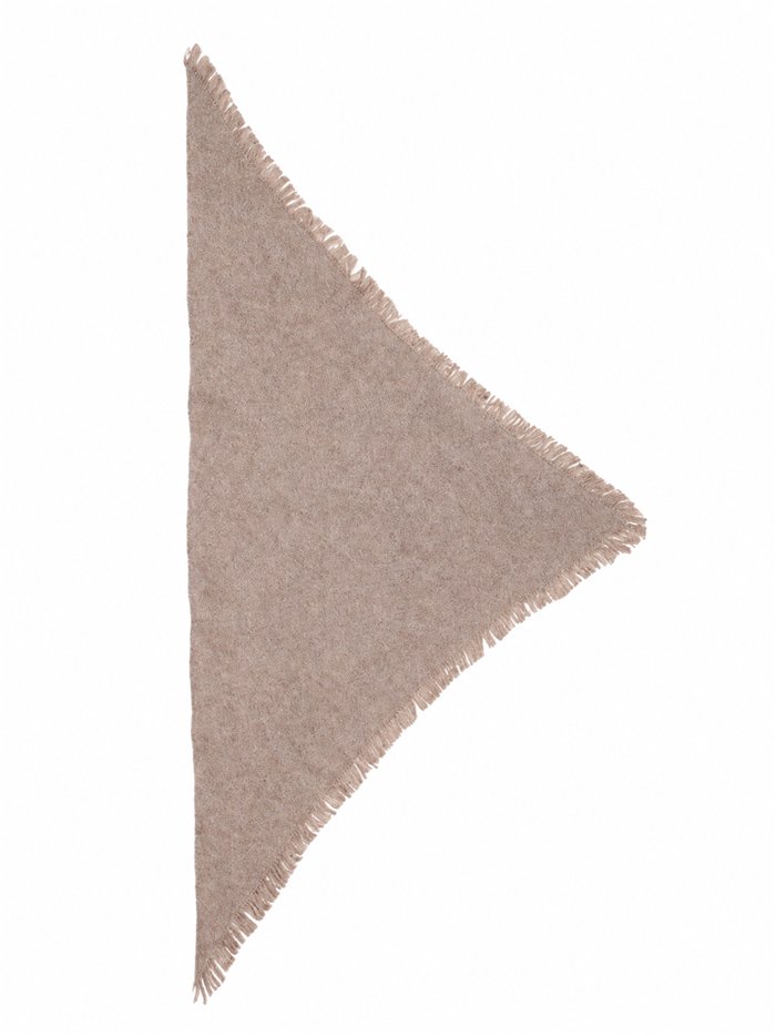 Cachecol triangular de tricô macio