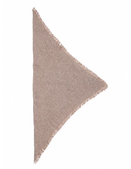 Cachecol triangular de tricô macio