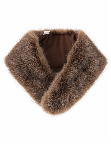 Plush faux fur collar