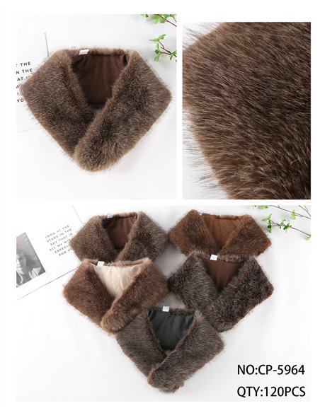Plush faux fur collar