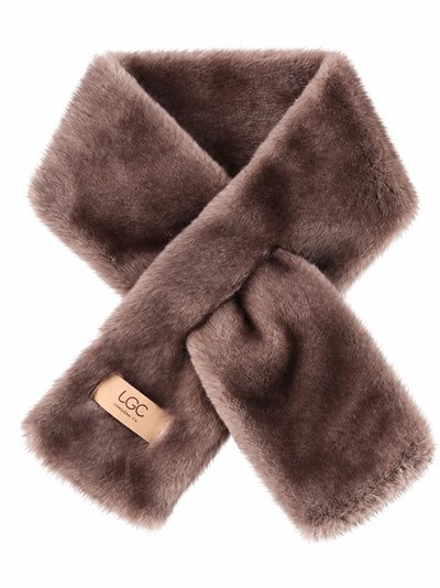 Cuello bufanda de pelo sintético cruzado
