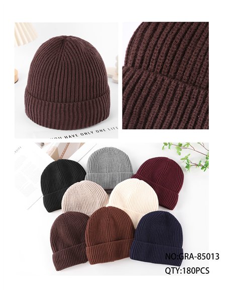 Gorro de punto canalé