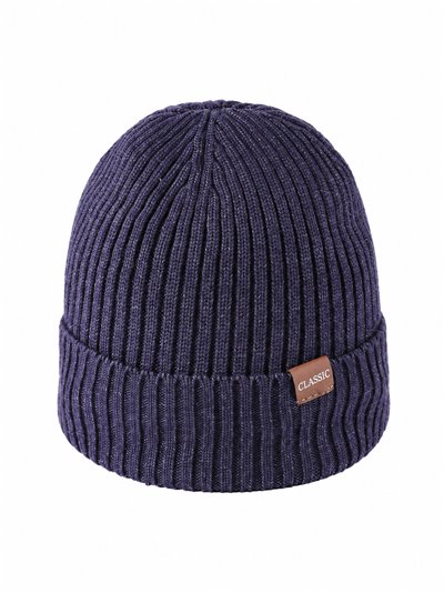 Klassische Rippstrickmütze