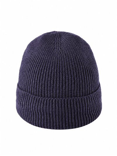Gorro básico de malha canelada