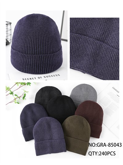 Gorro básico de malha canelada 2