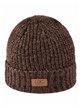 Gorro de punto chenilla con etiqueta