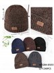 Gorro de punto chenilla con etiqueta