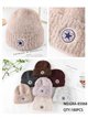 Gorro de punto efecto bouclé con parche estrella