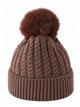Gorro de tricô trançado com pompom