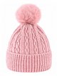 Gorro de punto chenilla trenzado con pompón