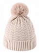 Gorro de punto trenzado con pompón