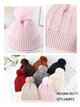 Gorro de punto espiga con pompón