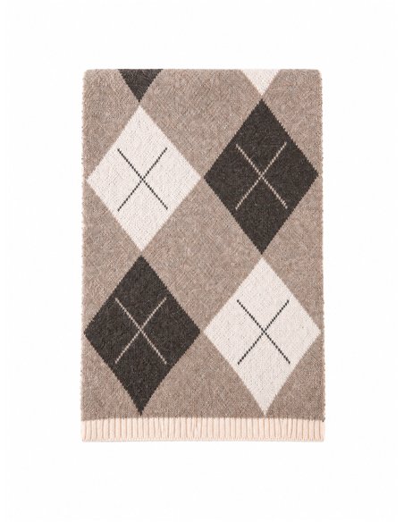 Bufanda hombre de punto rombos argyle