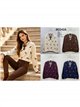 Pull brodé de fleurs avec nœud