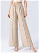 Pantalón wide leg efecto ante estampado