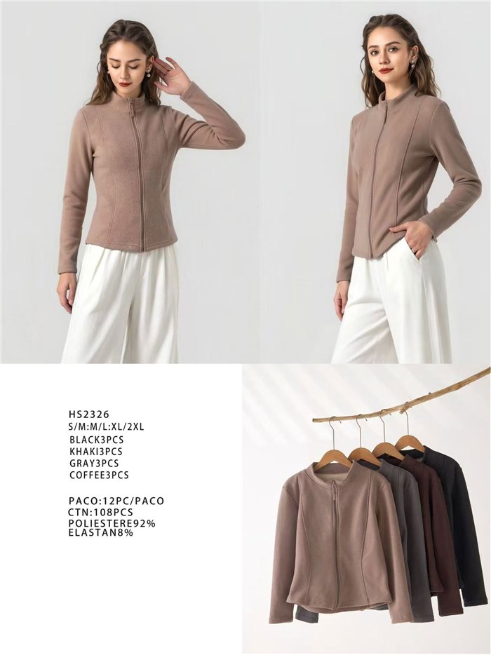 Chaqueta afelpada con cremallera