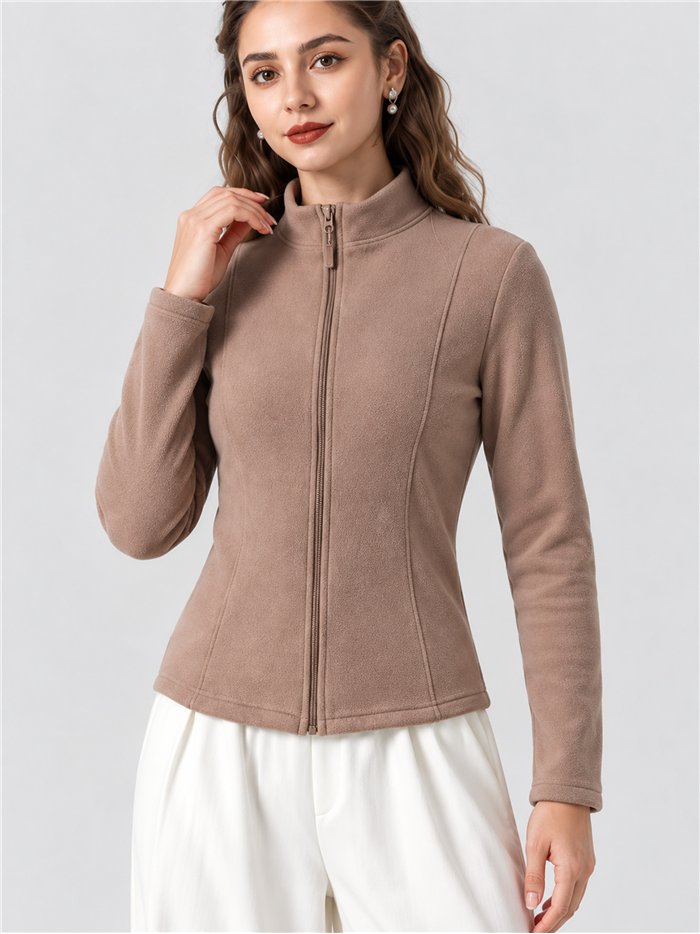 Chaqueta afelpada con cremallera