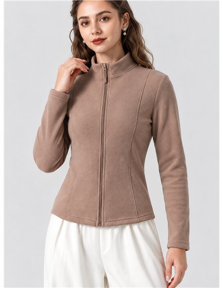 Chaqueta afelpada con cremallera