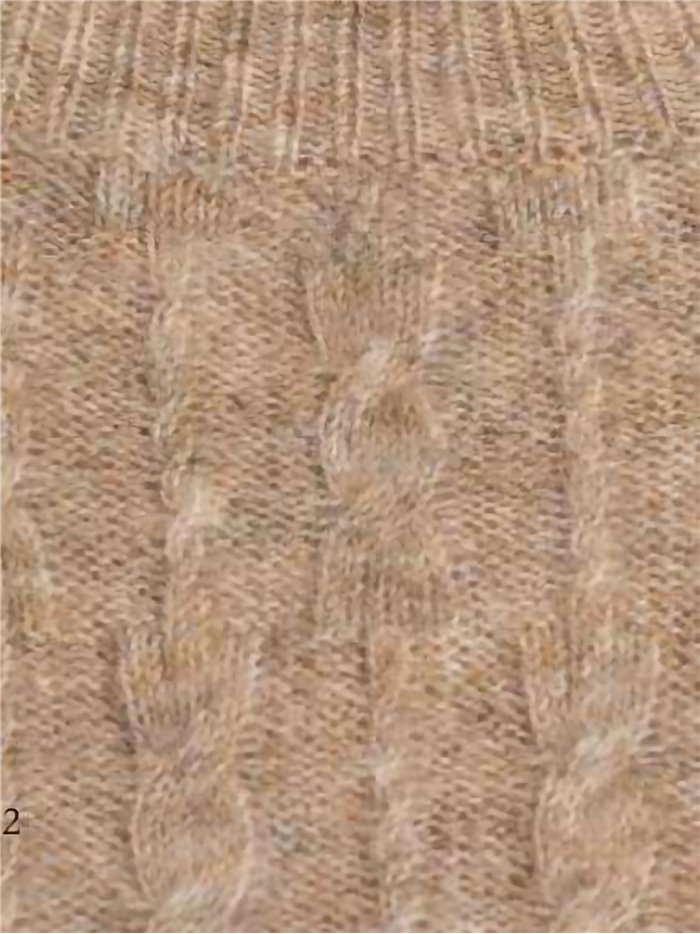Rundhals-Zopfstrickpullover