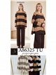 Completo maglione e pantaloni a righe
