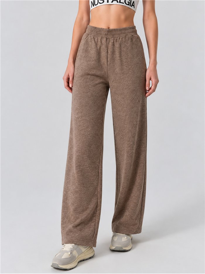 Pantaloni in pile a gamba larga