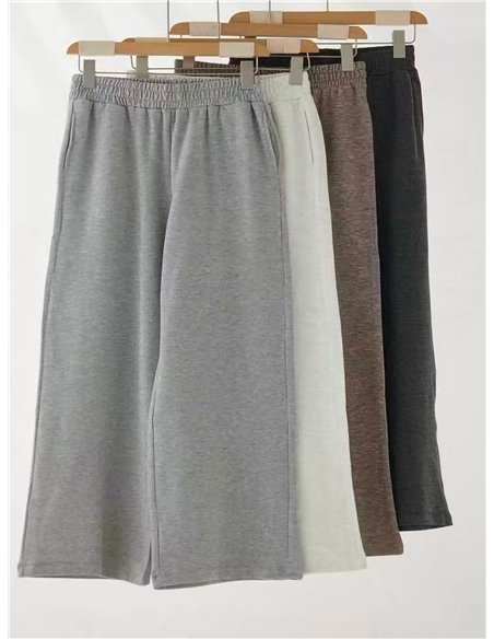 Pantaloni in pile a gamba larga