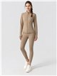 Completo composto da giacca e leggings in pile per lo yoga.