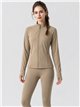 Completo composto da giacca e leggings in pile per lo yoga.