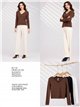 T-shirt a coste senza cuciture con pizzo