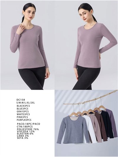 t-shirt basic a maniche lunghe elasticizzata 2