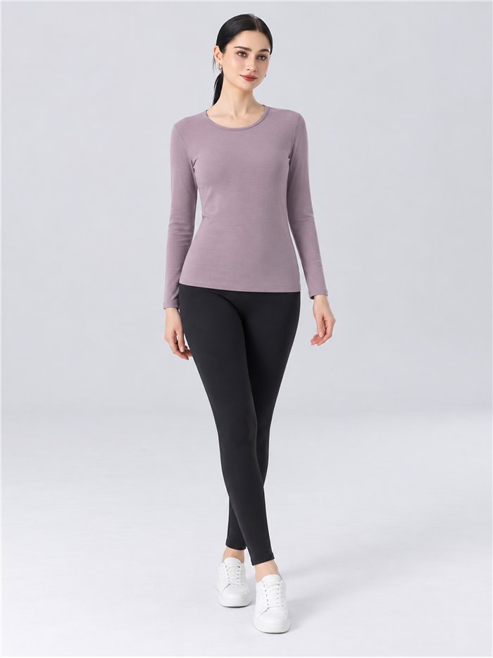 t-shirt basic a maniche lunghe elasticizzata