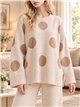 ensemble pull et pantalon à pois