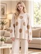 ensemble pull et pantalon à pois