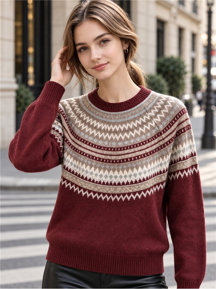 Nordisches Jacquard-Trikot