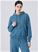 Conjunto de blusa de moletom com capuz e calça de tricô