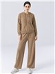 Conjunto chaqueta de punto con capucha y pantalón