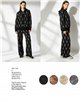 Conjunto chaqueta de punto estampado con capucha y pantalón
