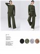 Knitted sweater and wide leg trouser set
