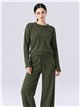 Knitted sweater and wide leg trouser set
