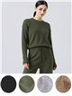 Knitted sweater and wide leg trouser set