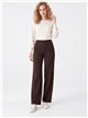 Pantalón wide leg talla grande afelpado