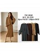Set aus asymmetrischem Pullover und Midikleid