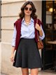 Falda mini de punto jacquard