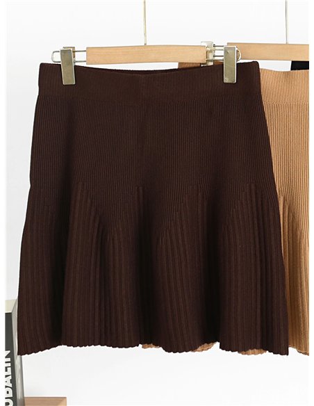 minigonna a trapezio in maglia