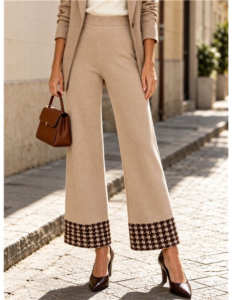 Pantalón de punto jacquard