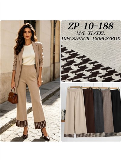 Pantalón de punto jacquard 2