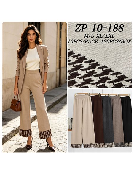 Pantalón de punto jacquard